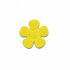 Applicatie geruite bloem geel-wit klein 20 mm (ca. 25 stuks)_
