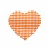 Applicatie ruitjes hart oranje middel 35 x 30 mm (ca. 25 stuks)_