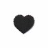 Applicatie ruitjes hart zwart klein 25 x 20 mm (ca. 25 stuks)_