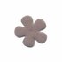 Applicatie bloem grijs met witte stippen katoen klein 25 mm (ca. 25 stuks)_